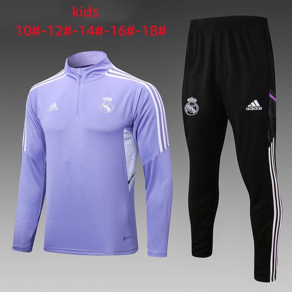 Ninos Sudadera De Training Real Madrid 2022-23 Purpura Negro